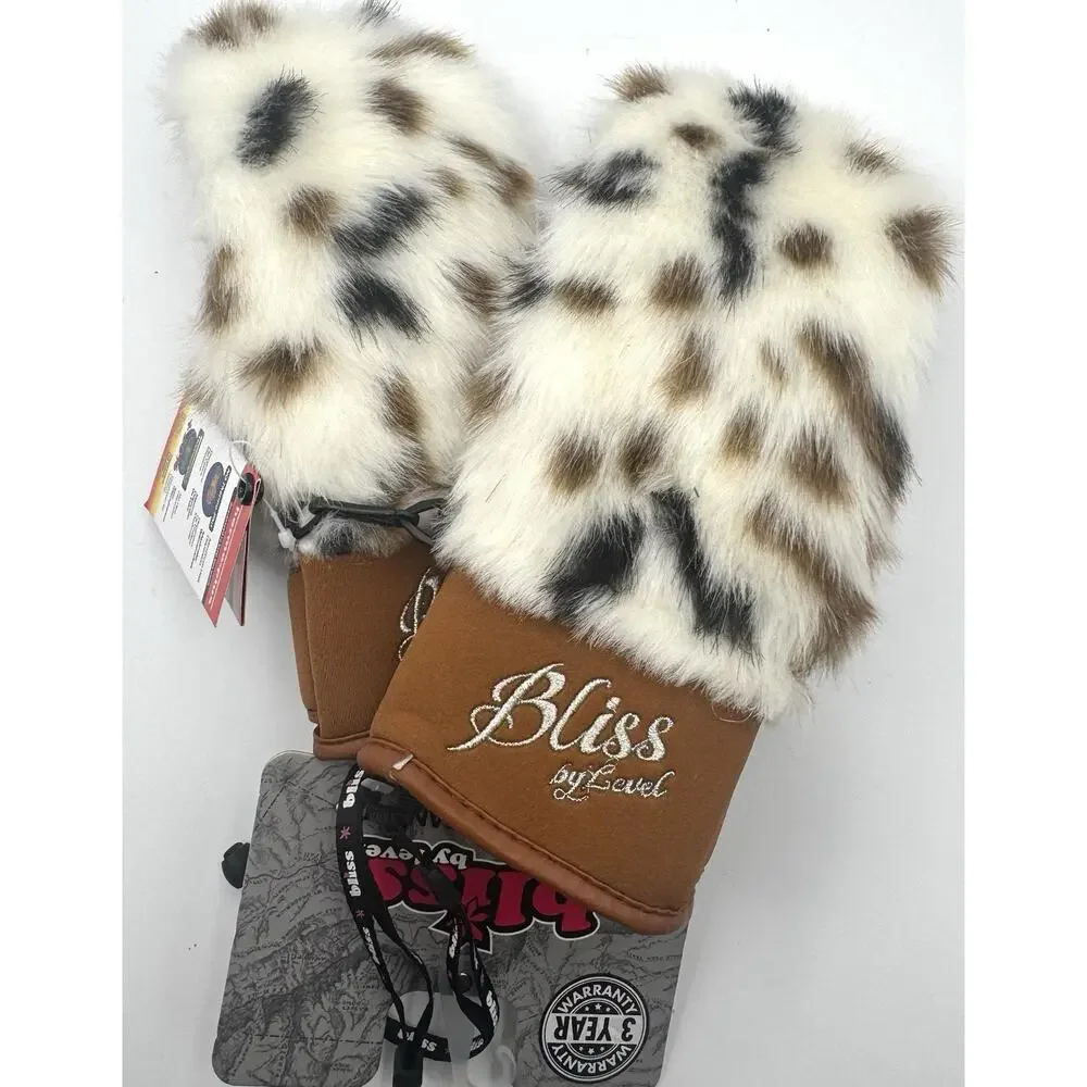 Bliss by Level Mittens Womens Sz S 7 Siberian Mitt Fur Winter Gloves Thermo Plus